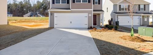 Plain concrete driveway SC